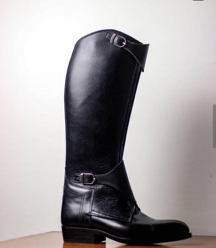 Custom Black Riding Boot – Premium Leather Craftsmanship