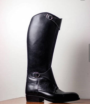 Custom Black Riding Boot – Premium Leather Craftsmanship