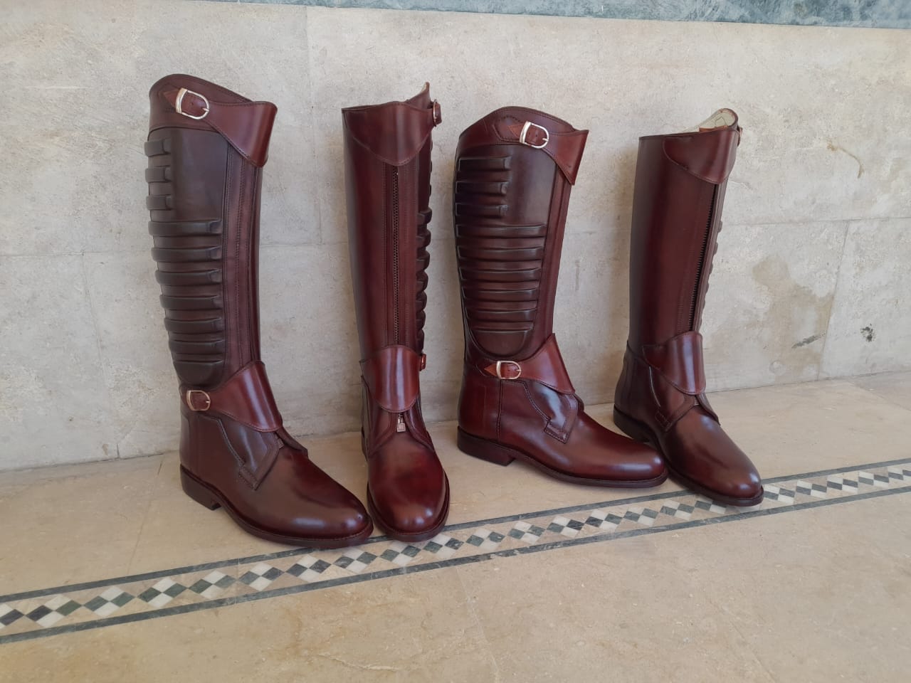 Custom Ribbed Polo Riding Boots -  Premium Quality