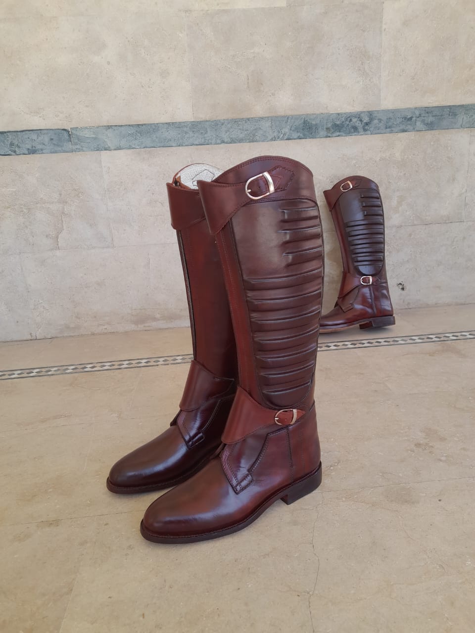 Custom Ribbed Polo Riding Boots -  Premium Quality