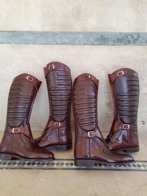 Custom Ribbed Polo Riding Boots -  Premium Quality