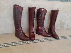 Custom Ribbed Polo Riding Boots -  Premium Quality